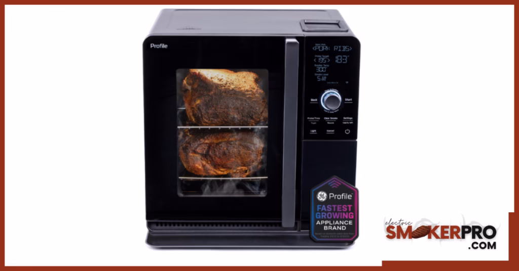 GE Profile Smart Indoor Smoker with Active Smoke Filtration.